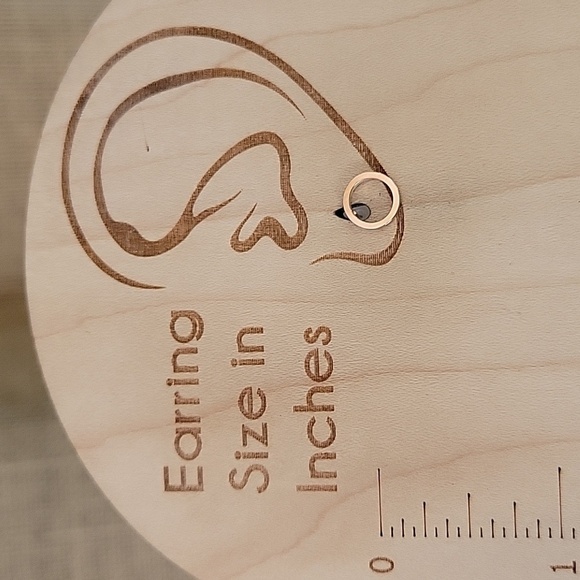 HOLLOW CIRCLE STUD EARRINGS, Choice of Color - Picture 3 of 6